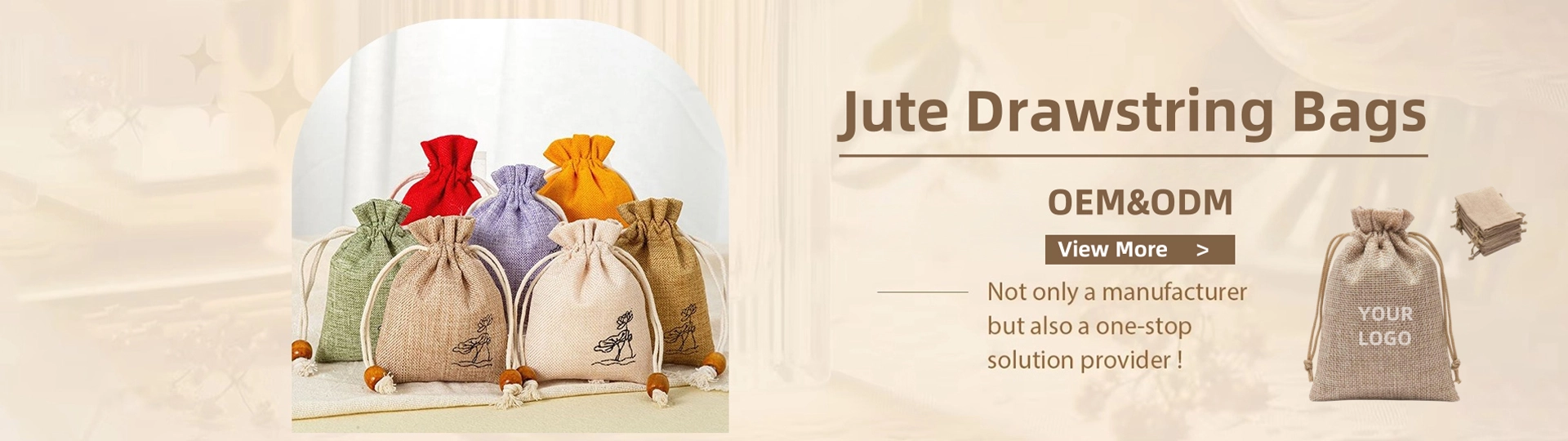 Jute Drawstring Bags