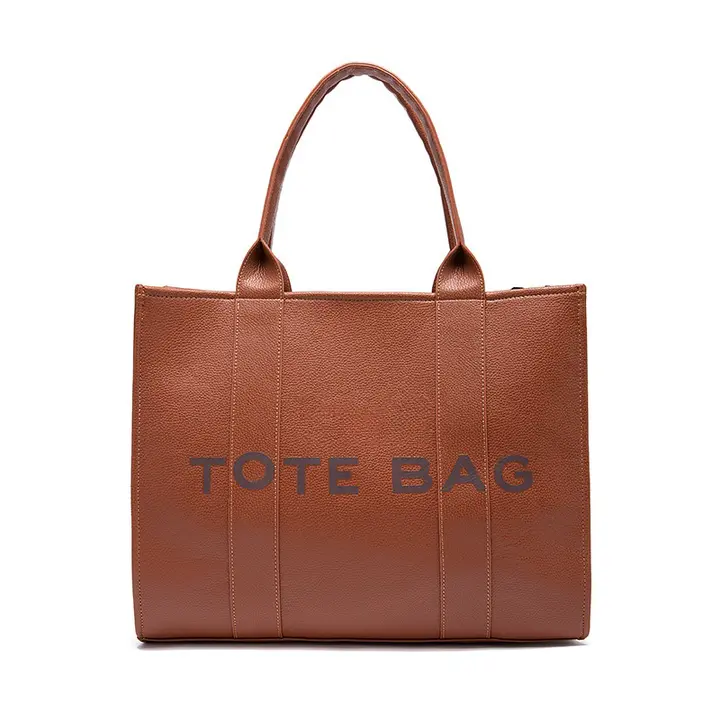 Custom Zipper Reusable Folding Pu Tote Bag Handbag for Girls Luxury Women Bag Bag With Logo Purse Large Waterproof