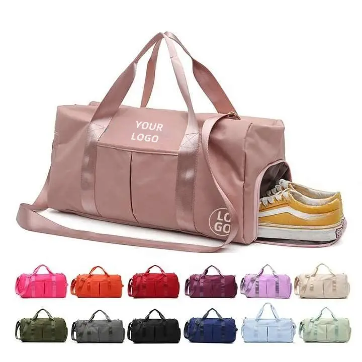 Custom Shoulder Sport Duffel Bag  with Shoes Compartment