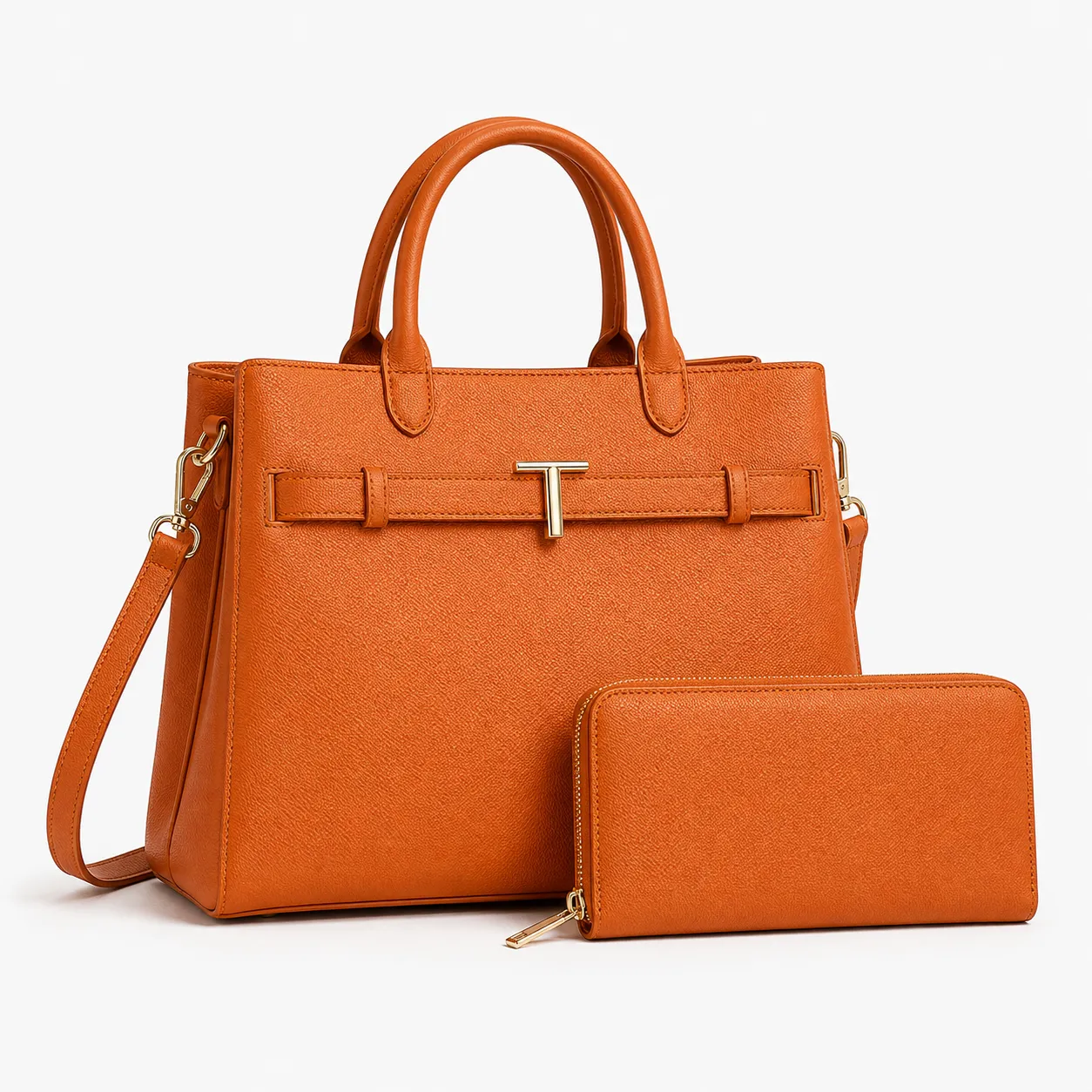 Classic PU Leather Women's Tote Bag with Custom Logo